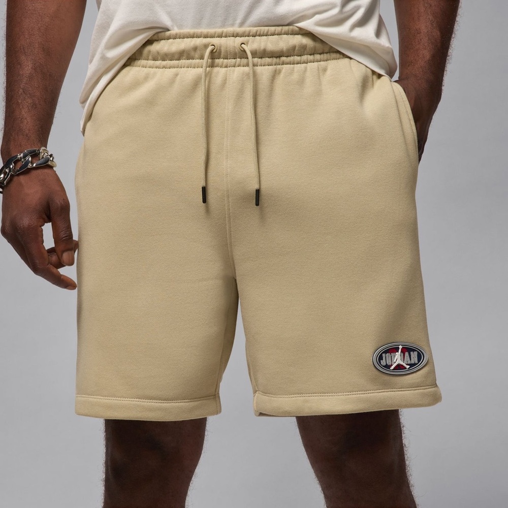 Jordan Men's Khaki Fleece Lounge Shorts